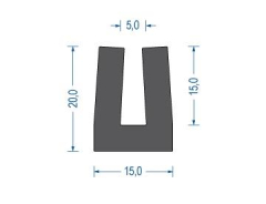 Moosgummi U-Profil schwarz EPDM (25 m)
