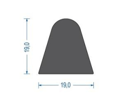 Moosgummi Halbrundprofil Schwarz (25 m) Moosgummi Halbrundprofil Schwarz (25 m)