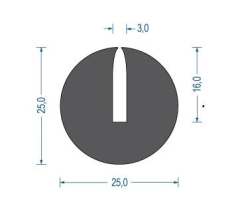 Moosgummi U-Profil schwarz EPDM (25 m)