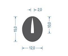 Moosgummi U-Profil schwarz NBR (50 m)