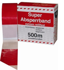 Absperrband Farbe rot-wei gestreift 500 m