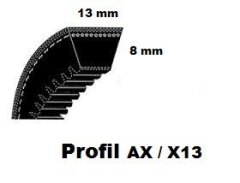 Keilriemen 13 x 1180 Li / AX 46 1/2 formgezahnt