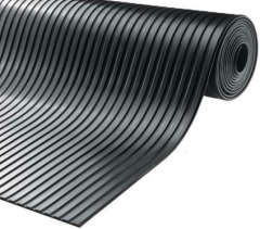 Gummi-Breitriefenmatte schwarz 3 mm (10 Meter) Gummi-Breitriefenmatte schwarz 3 mm (10 Meter)