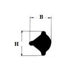 Gummi-Fllerprofil 03 schwarz (VE 50 m)