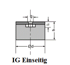 Gummi Metall Puffer  10 mm, Hhe 10 mm, Gew. M4
