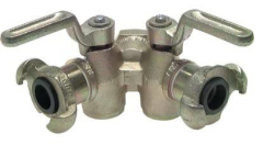 Doppel Kkenhahn Kupplung Anschluss IG 1