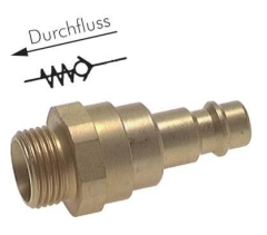 Kupplungsstecker AG 1/4 mit Rckschlagventil (NW 7,2)
