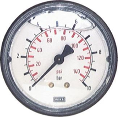 Glyzerin-Manometer waagerecht 63 mm 0-6 bar Glyzerin-Manometer waagerecht 63 mm 0-6 bar