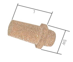 Schalldmpfer G 1, Sinterbronze Sechskant