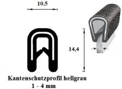 Kantenschutzprofil 1-4 mm hellgrau (100 m)