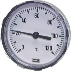 Bimetall-Thermometer waagerecht D 80 120°C 40 mm Bimetall-Thermometer waagerecht D 80 120°C 40 mm